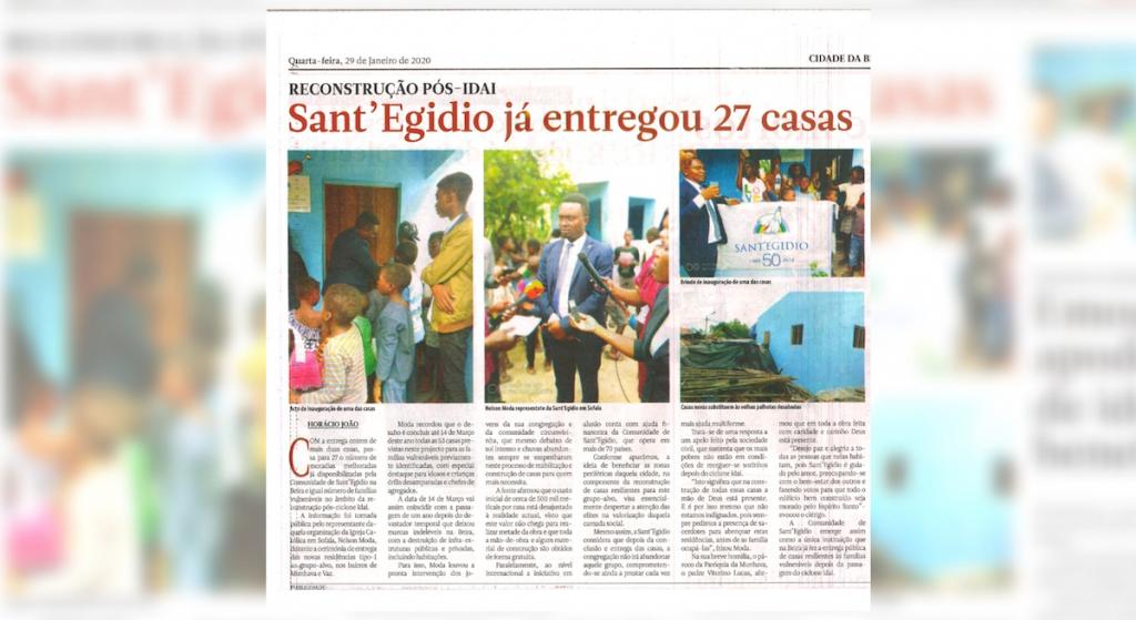 Sono già 27 le case costruite da Sant'Egidio per gli anziani di Beira colpiti dal ciclone: e la città torna a vivere