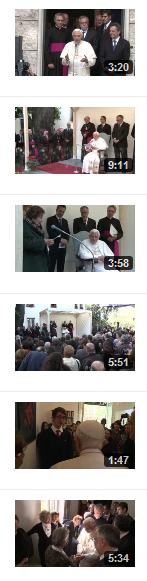 I video della visita di Benedetto XVI alla Casa "Viva Gli Anziani" della Comunità di Sant'Egidio