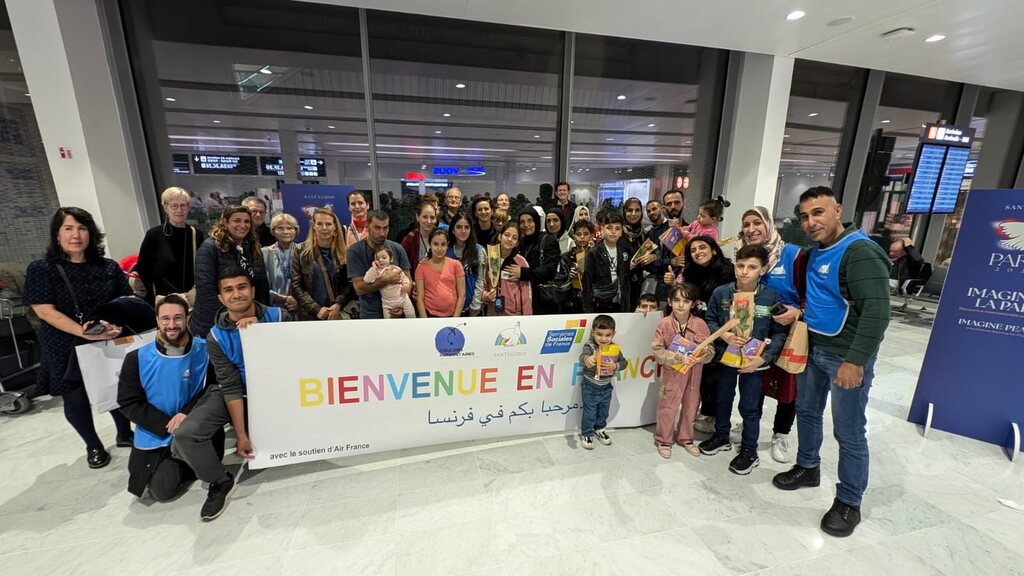 Liban : Arrivée de nouvelles familles de réfugiés syriens à Roissy par les Couloirs humanitaires de Sant'Egidio