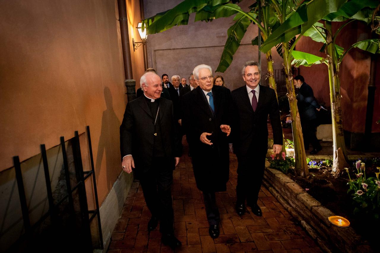 Visita del presidente Sergio Mattarella alla Comunità di Sant'Egidio in occasione dei 50 anni della sua fondazione